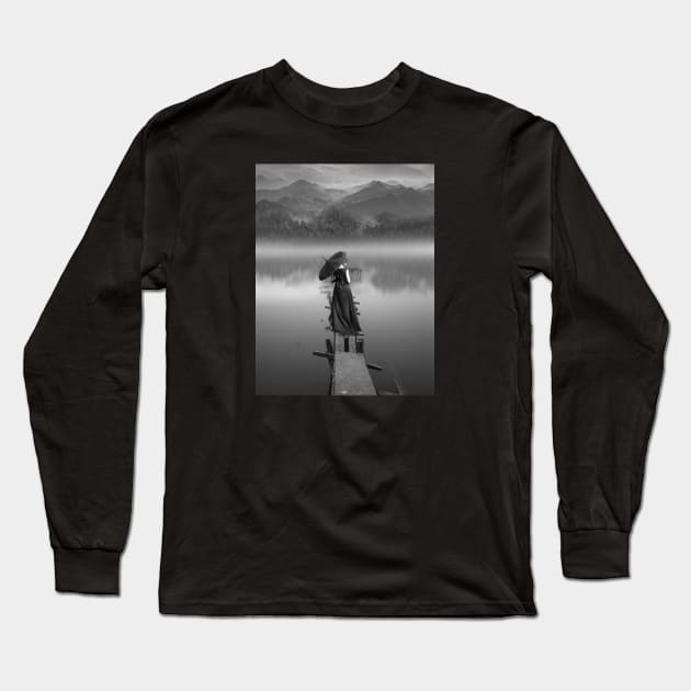 Cold Embrace Long Sleeve T-Shirt by Atmajayaboby